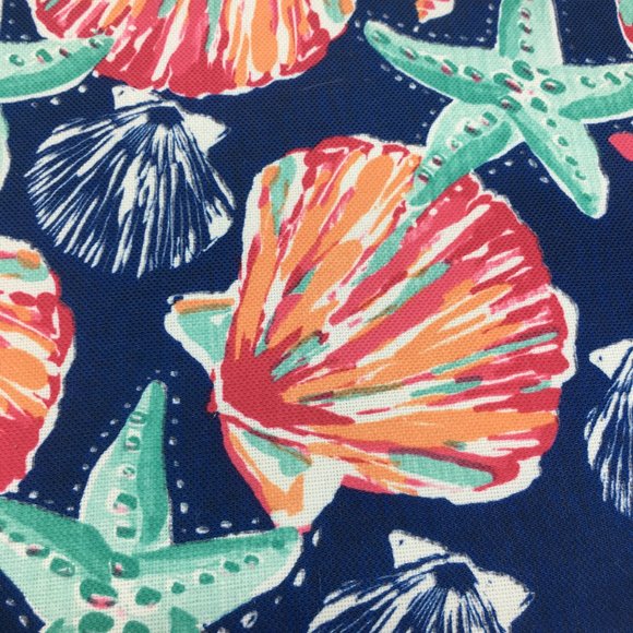 4 Sigrid Olsen Starfish Seashell Beach Placemats In/Outdoor Pink Turquoise 13x19 - Picture 4 of 11